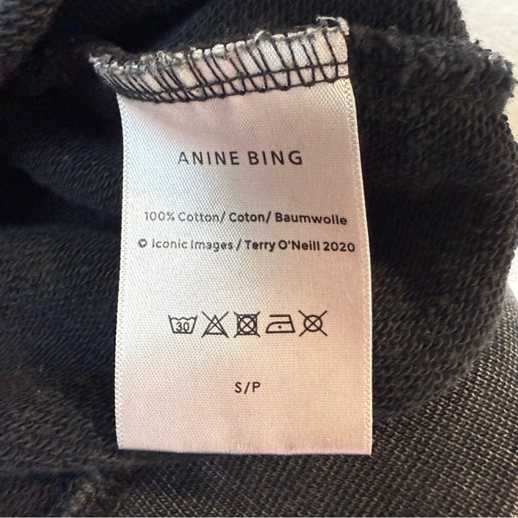 Anine Bing Harvey Sweatshirt Washed Black - Picture 9 of 15